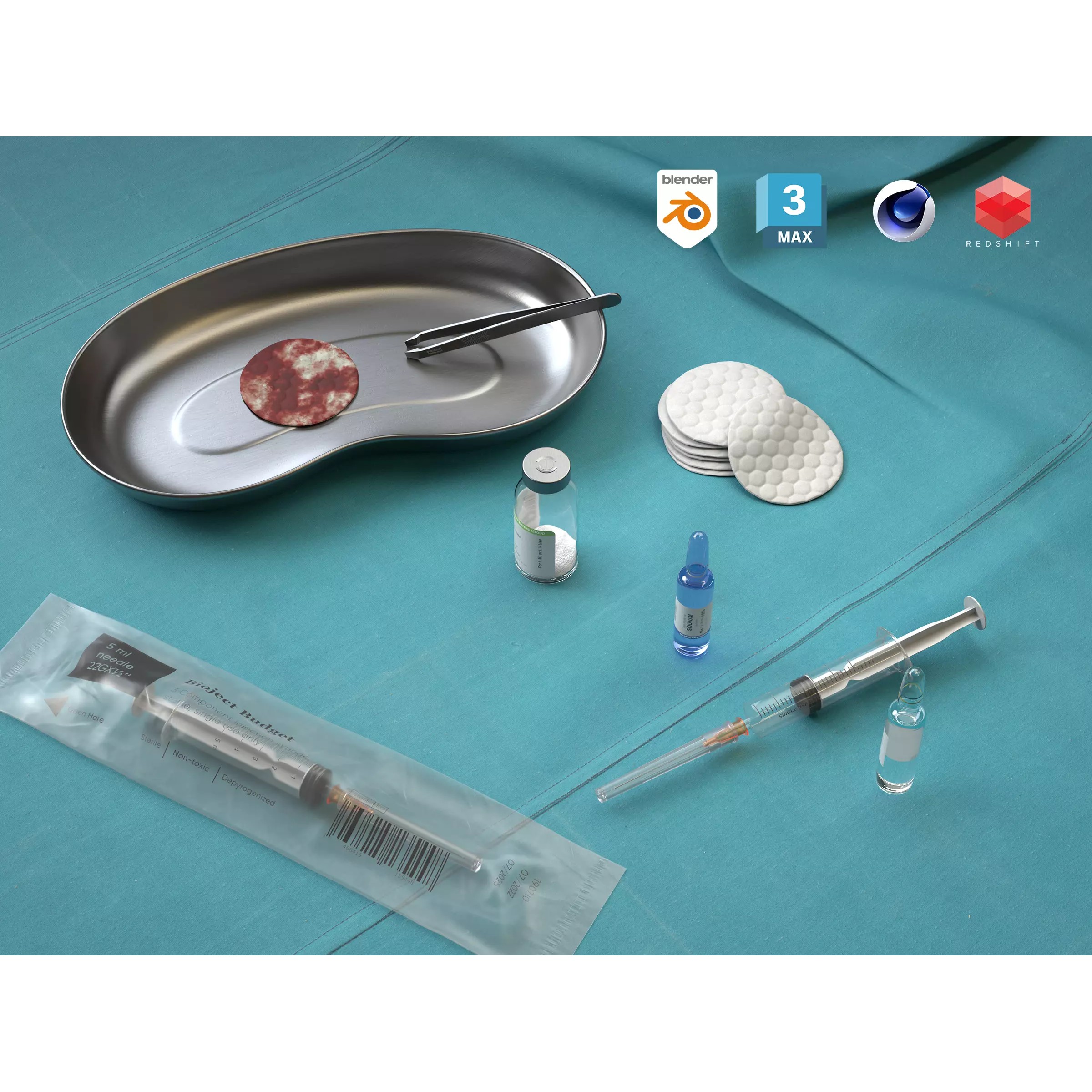 Medical Instruments - PBR Game-Ready 3D Model - View 2