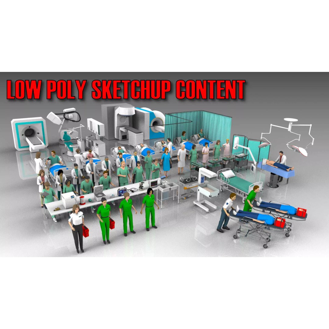 Low Poly Medical 3D Model – Character Collection with Equipment Formats - View 2