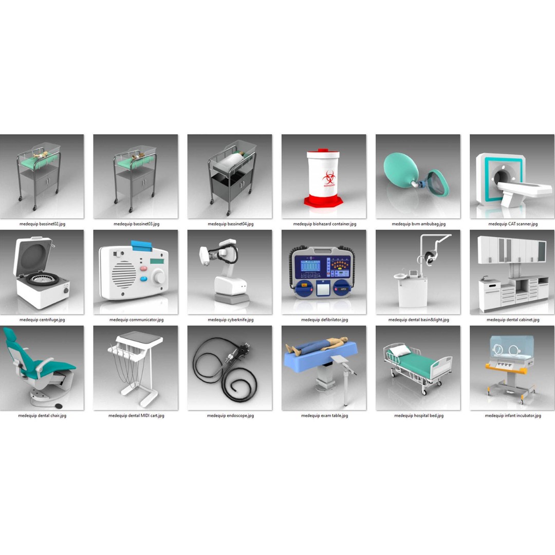 Low Poly Medical 3D Model – Character Collection with Equipment Formats - View 8