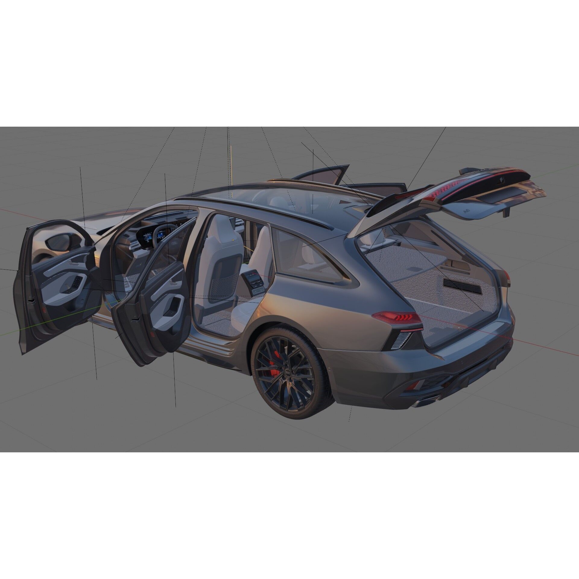 Audi A6 Avant 2026 - Game-Ready 3D Model - View 30