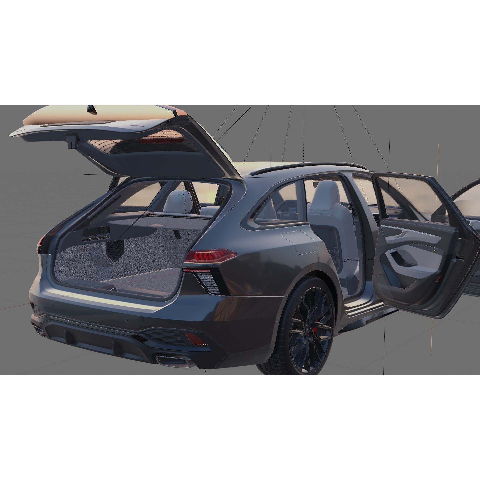 Audi A6 Avant 2026 - Game-Ready 3D Model - View 31