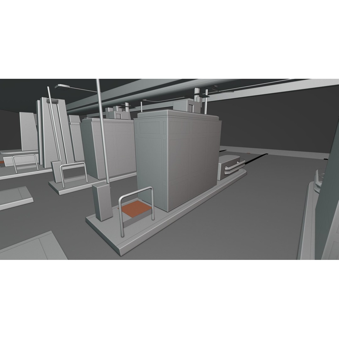 Mont-Blanc Toll Booth 3D Model – Low Poly PBR Game Asset, FBX - View 14