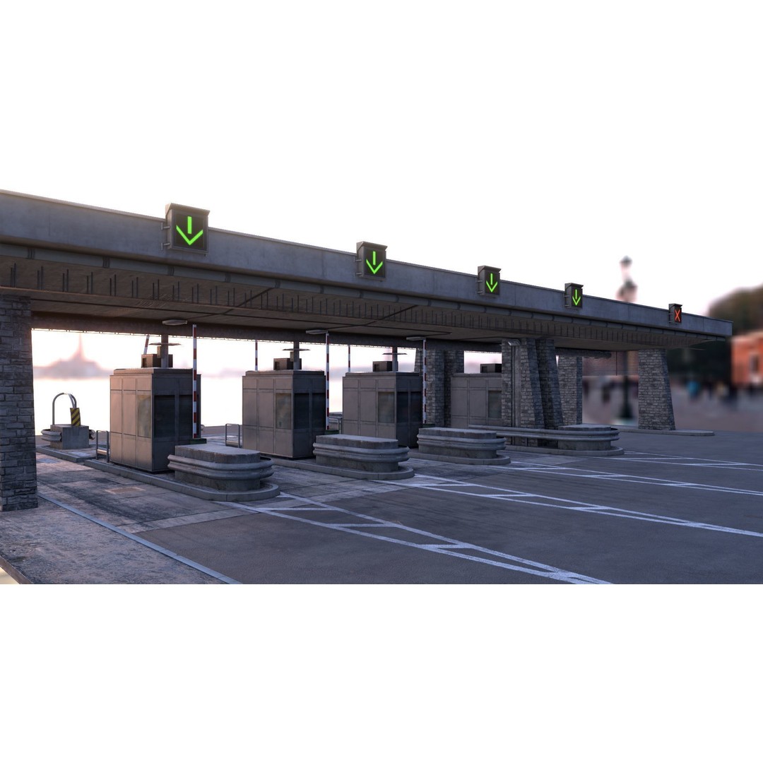 Mont-Blanc Toll Booth 3D Model – Low Poly PBR Game Asset, FBX - View 3