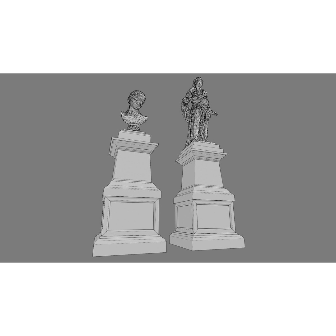 Cemetery Gravestone 3D Model – Low Poly Game Asset, FBX & OBJ - View 24