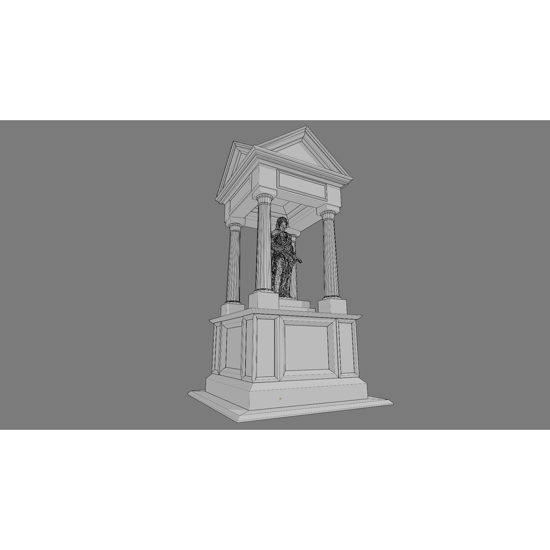 Cemetery Gravestone 3D Model – Low Poly Game Asset, FBX & OBJ - View 28