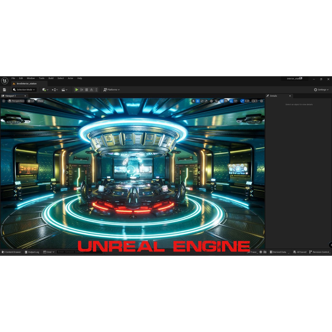 Sci-Fi Interior Station 3D Model – High Poly PBR Asset, FBX, Blender - View 13