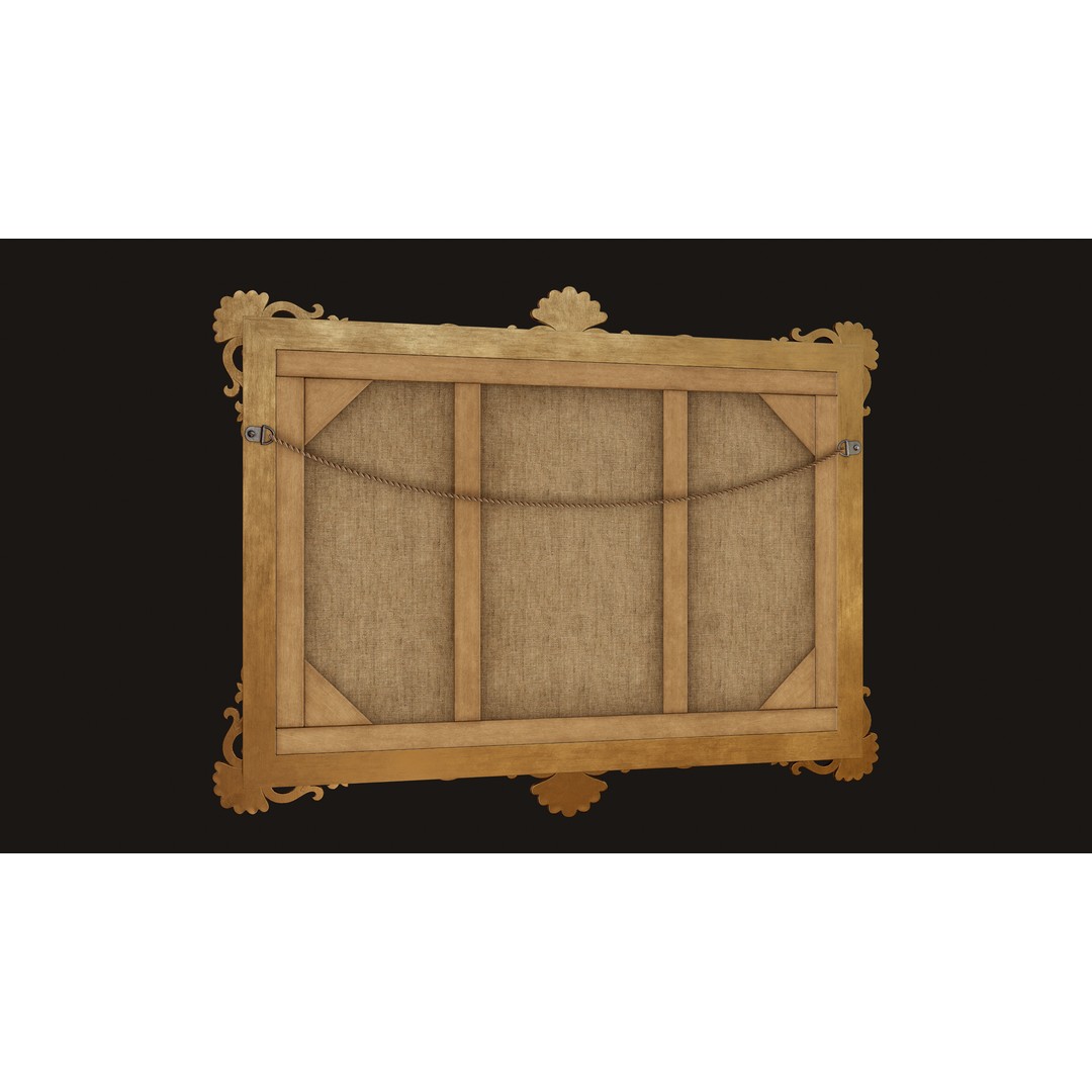Antique Picture Frames 3D Model – Low Poly Game Ready, FBX, OBJ - View 13