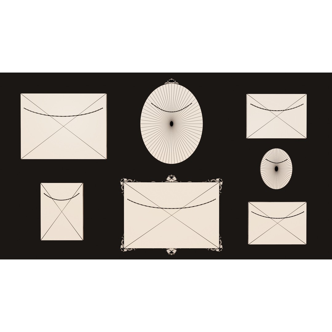 Antique Picture Frames 3D Model – Low Poly Game Ready, FBX, OBJ - View 17