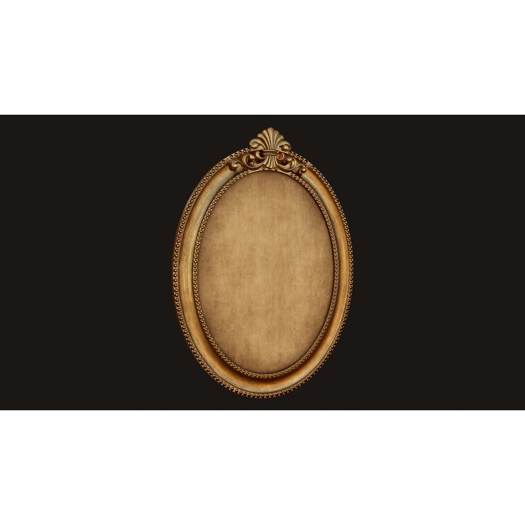 Antique Picture Frames 3D Model – Low Poly Game Ready, FBX, OBJ - View 5