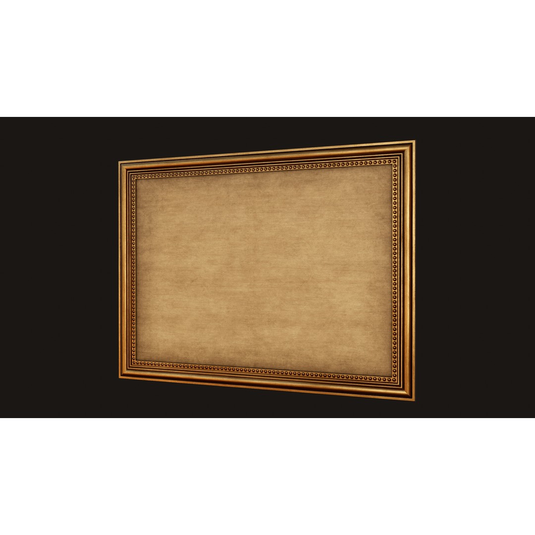 Antique Picture Frames 3D Model – Low Poly Game Ready, FBX, OBJ - View 6
