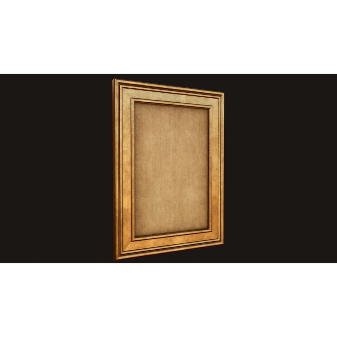 Antique Picture Frames 3D Model – Low Poly Game Ready, FBX, OBJ - View 7