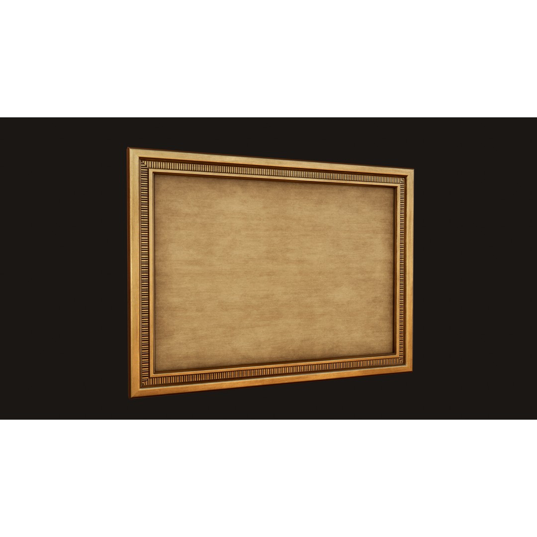 Antique Picture Frames 3D Model – Low Poly Game Ready, FBX, OBJ - View 9