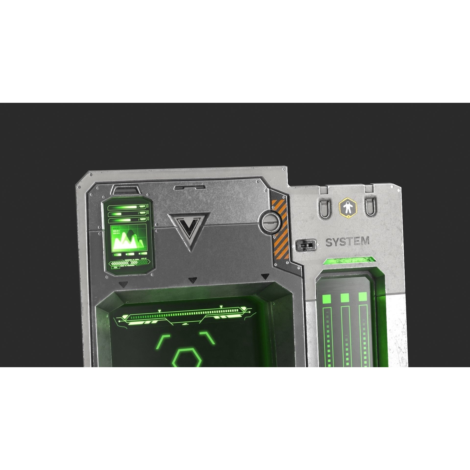 Sci Fi Scanner Display - Low-Poly Game-Ready 3D Model - View 13