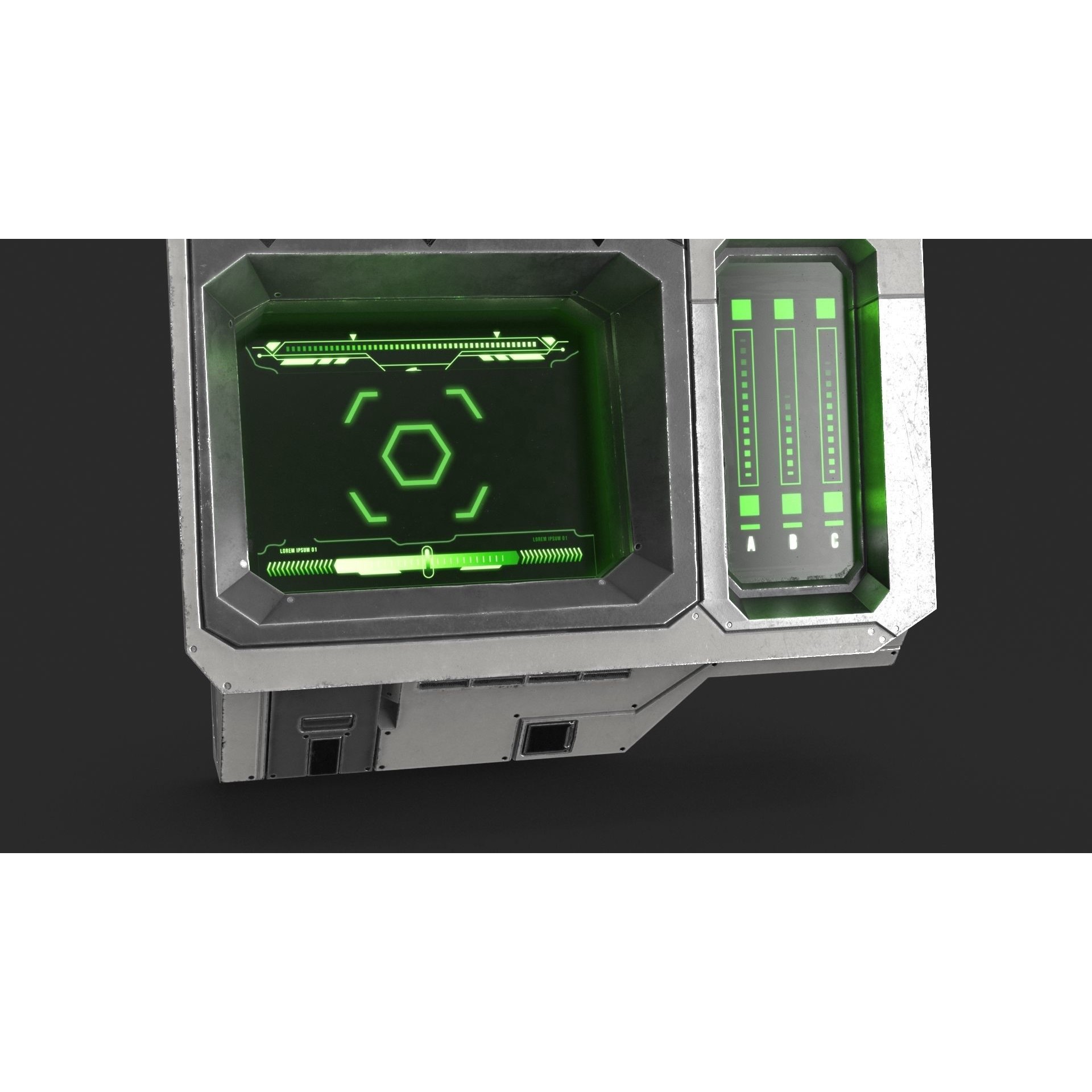 Sci Fi Scanner Display - Low-Poly Game-Ready 3D Model - View 14