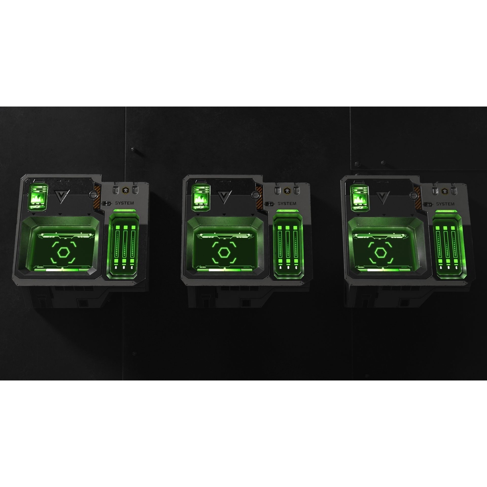 Sci Fi Scanner Display - Low-Poly Game-Ready 3D Model - View 5