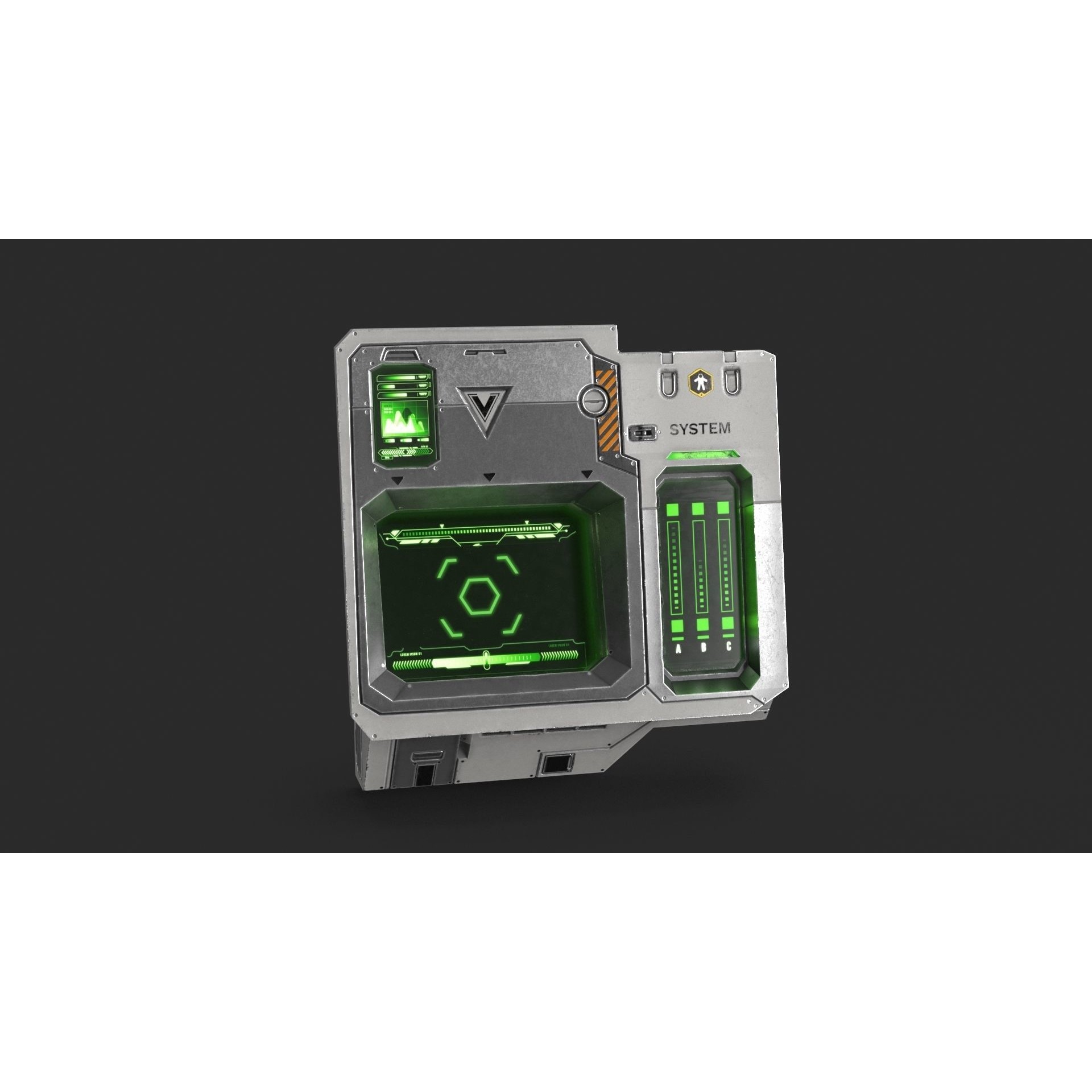 Sci Fi Scanner Display - Low-Poly Game-Ready 3D Model - View 6