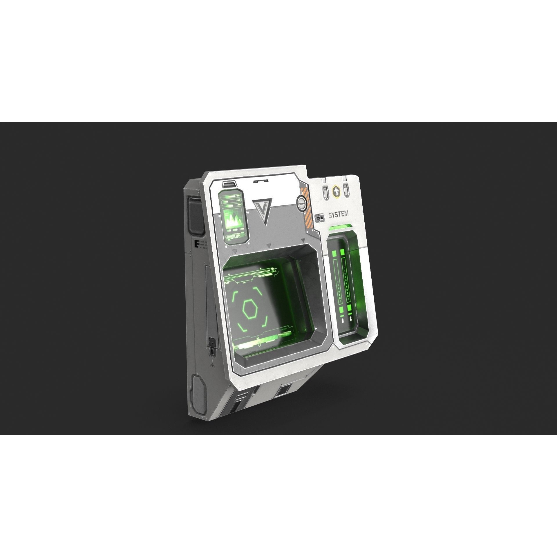 Sci Fi Scanner Display - Low-Poly Game-Ready 3D Model - View 7