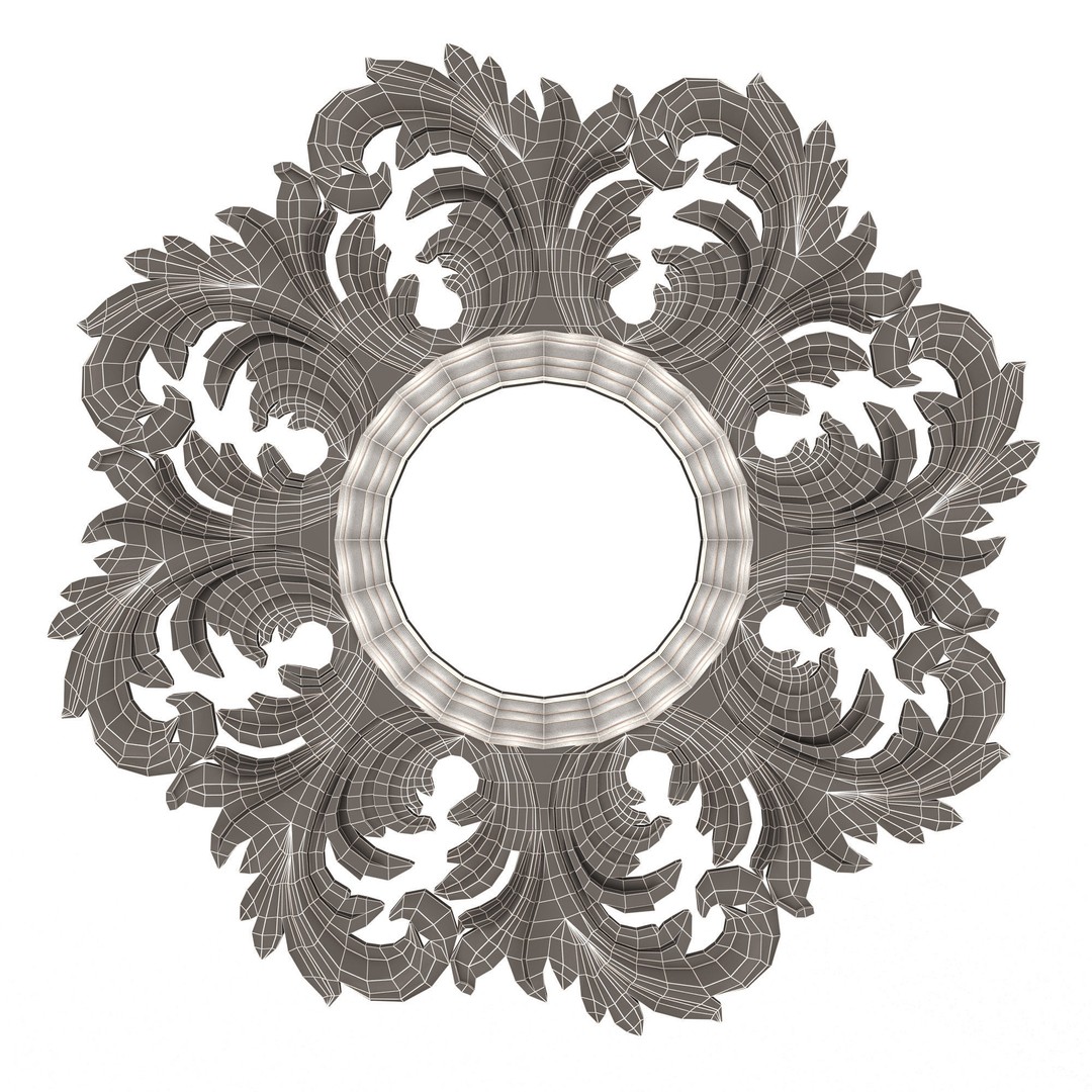 Classic Frame 3D Model – Low Poly Architectural Decoration, FBX, OBJ