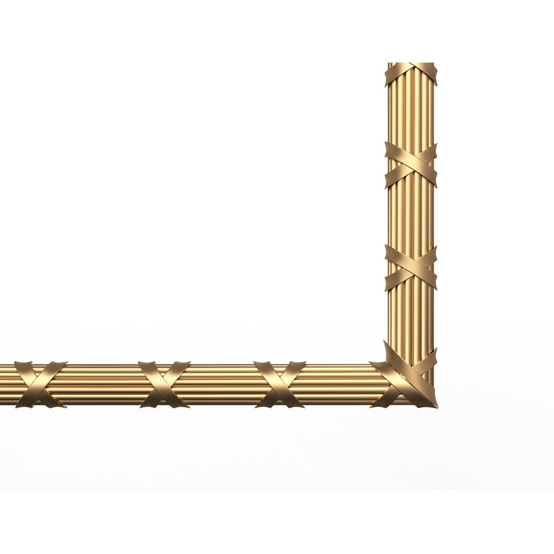 Classic Frame 3D Model – Low Poly Architectural Decoration, FBX, OBJ - View 17