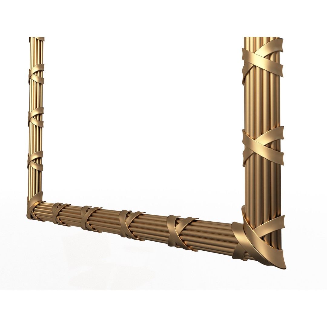 Classic Frame 3D Model – Low Poly Architectural Decoration, FBX, OBJ - View 19