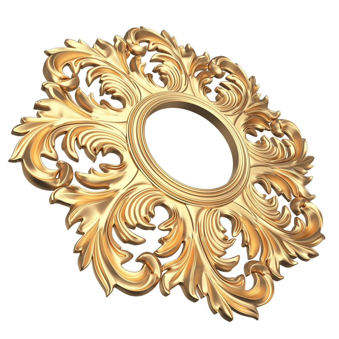 Classic Frame 3D Model – Low Poly Architectural Decoration, FBX, OBJ - View 21