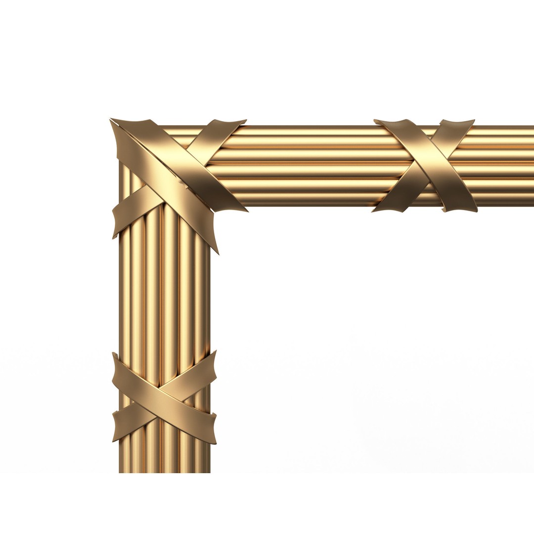 Classic Frame 3D Model – Low Poly Architectural Decoration, FBX, OBJ - View 23