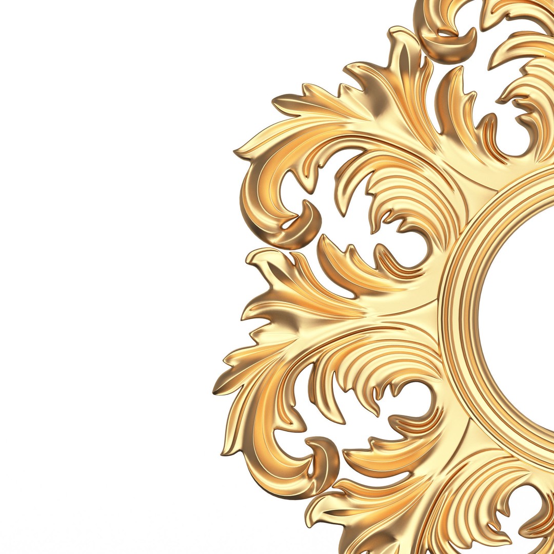 Classic Frame 3D Model – Low Poly Architectural Decoration, FBX, OBJ - View 24