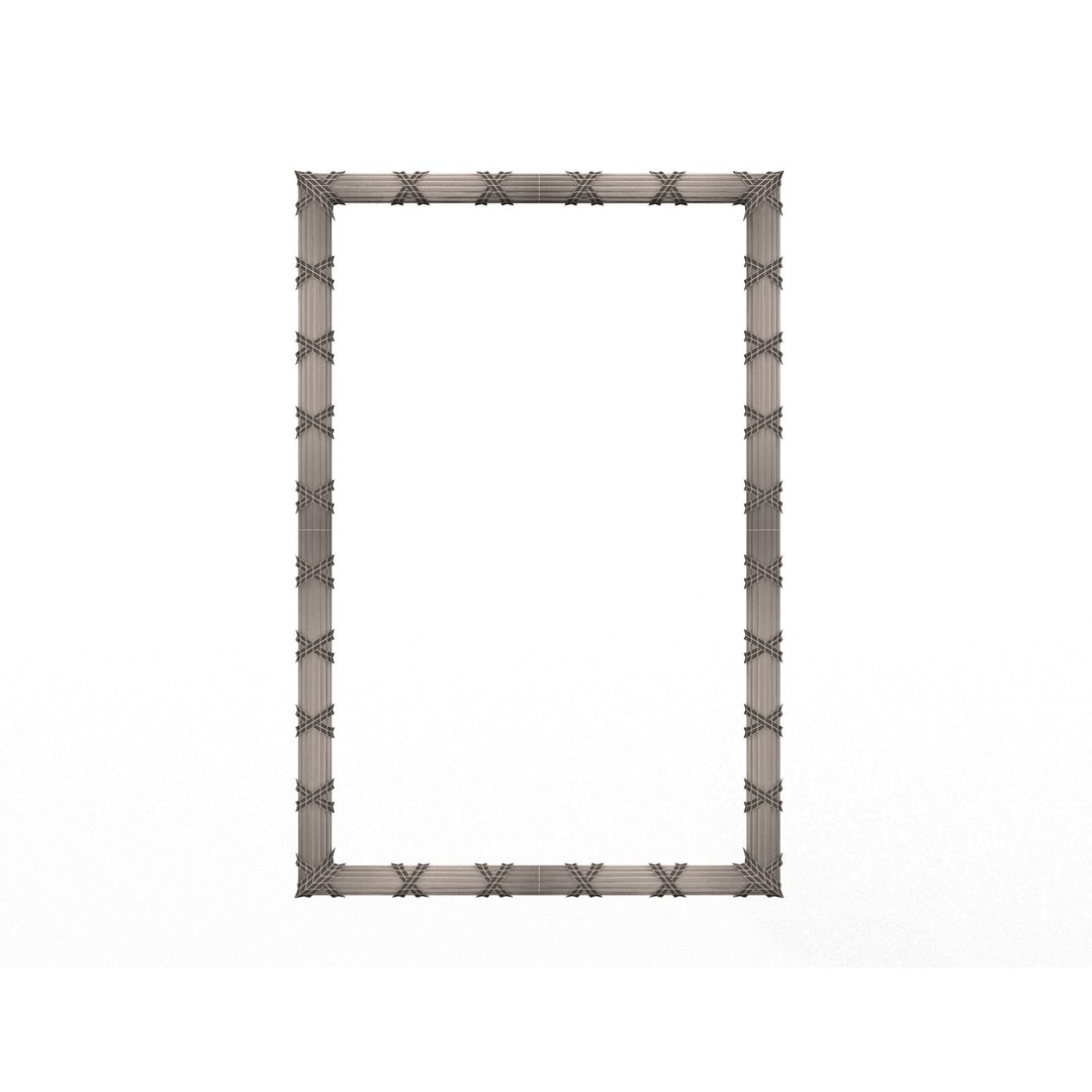 Classic Frame 3D Model – Low Poly Architectural Decoration, FBX, OBJ - View 30