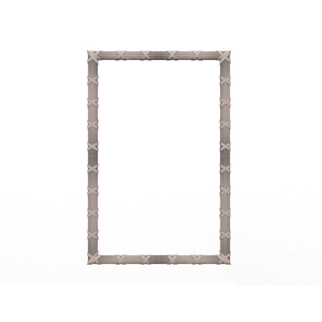 Classic Frame 3D Model – Low Poly Architectural Decoration, FBX, OBJ - View 34