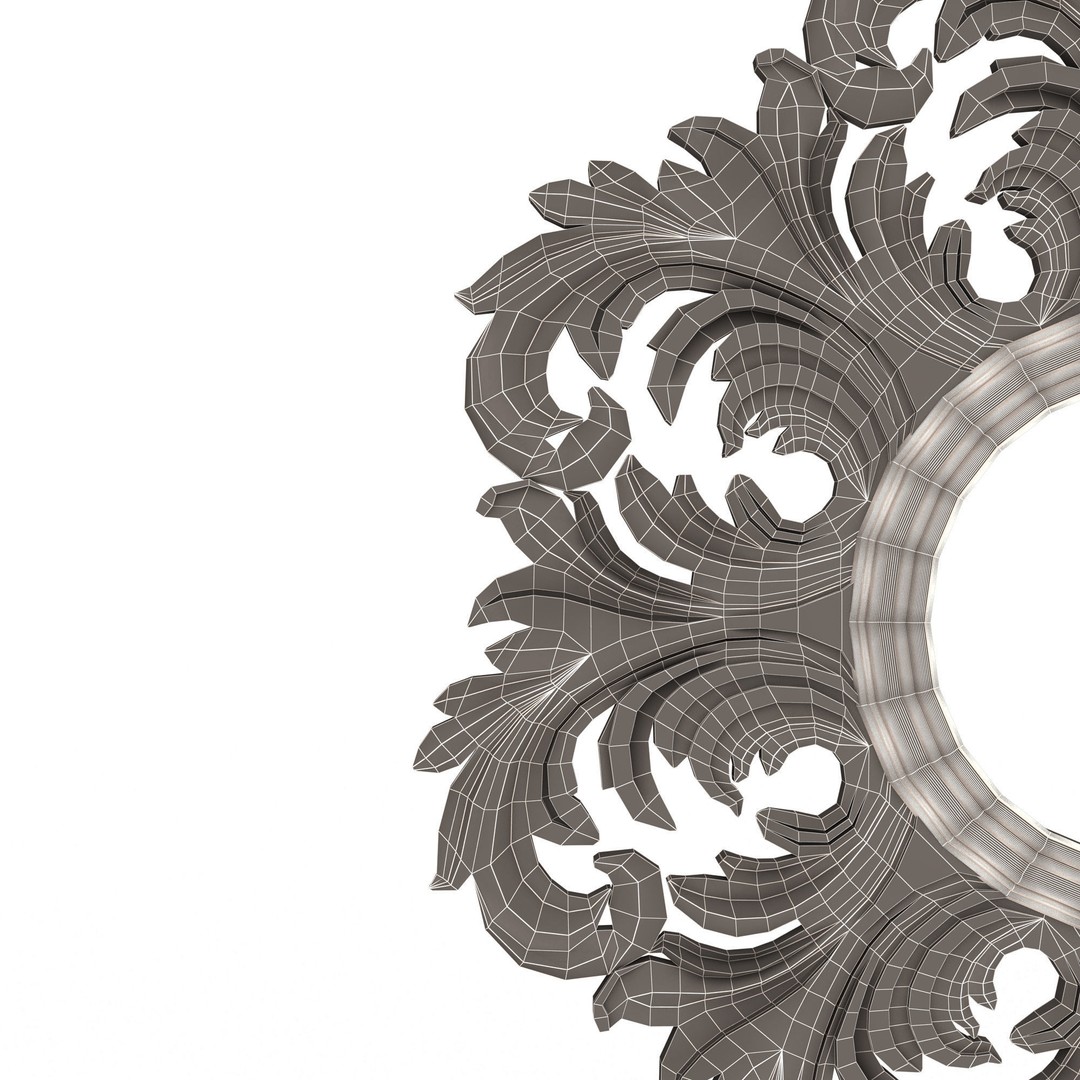 Classic Frame 3D Model – Low Poly Architectural Decoration, FBX, OBJ - View 36