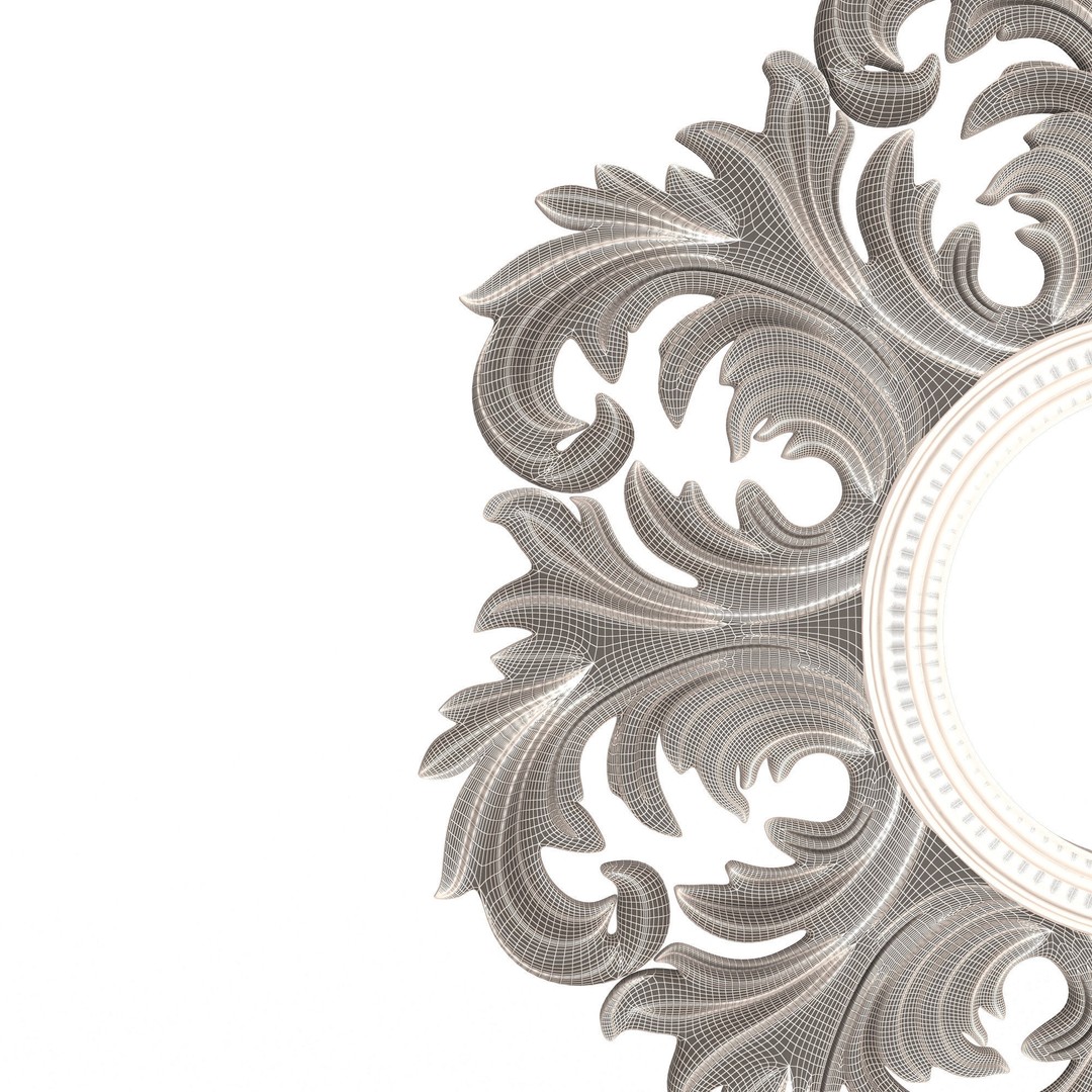Classic Frame 3D Model – Low Poly Architectural Decoration, FBX, OBJ - View 50