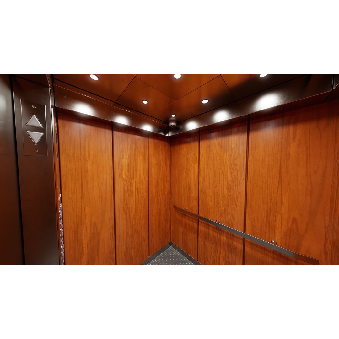 Elevator Cab Interior 3D Model – Low Poly PBR Game Asset, FBX - View 12