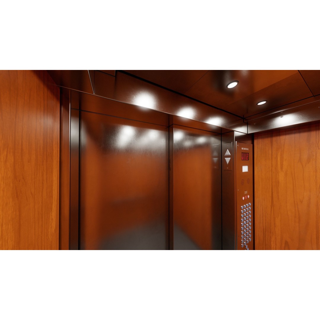 Elevator Cab Interior 3D Model – Low Poly PBR Game Asset, FBX - View 14
