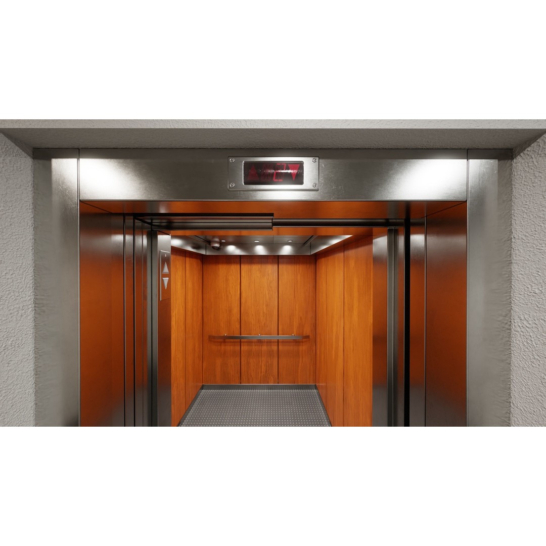Elevator Cab Interior 3D Model – Low Poly PBR Game Asset, FBX - View 17