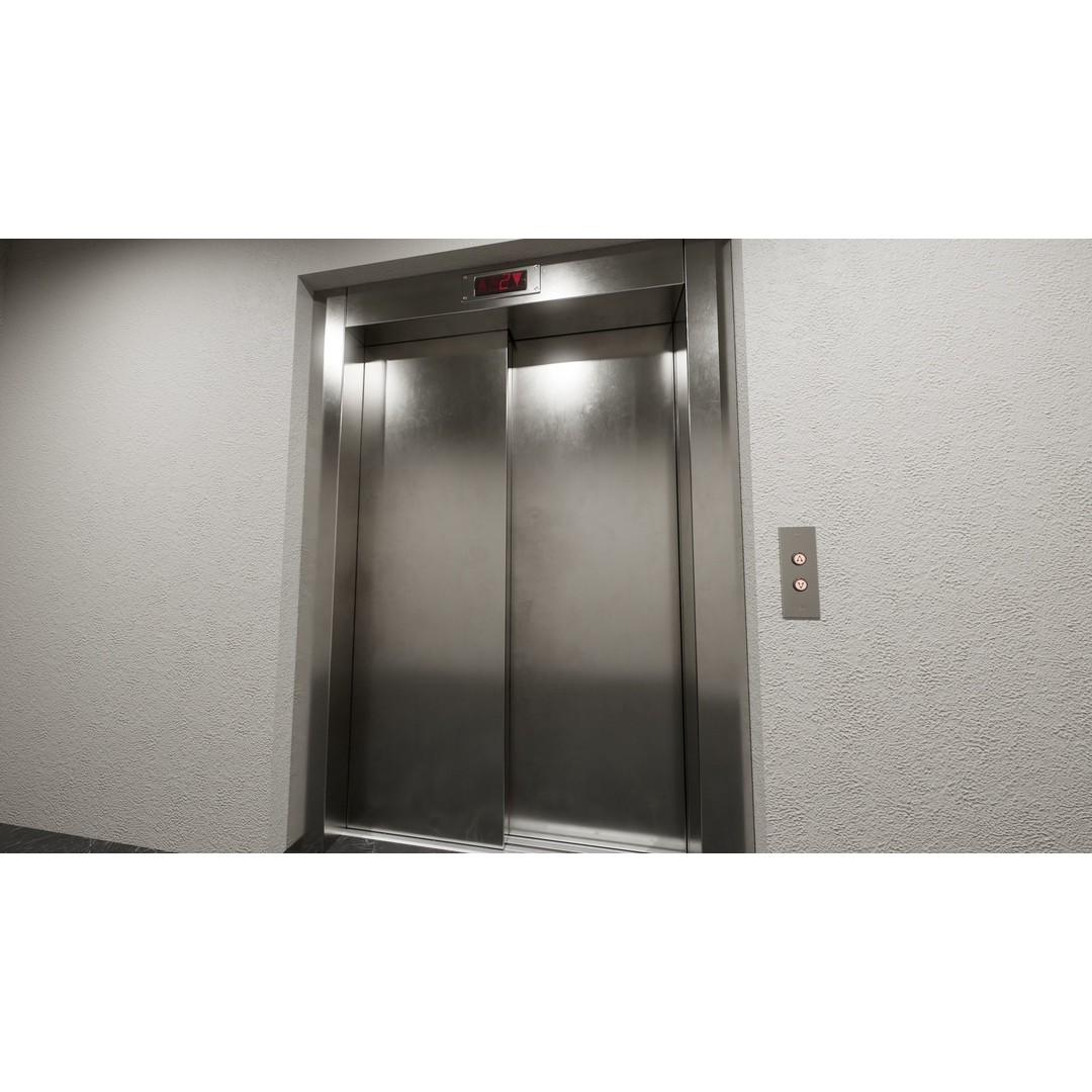 Elevator Cab Interior 3D Model – Low Poly PBR Game Asset, FBX - View 22