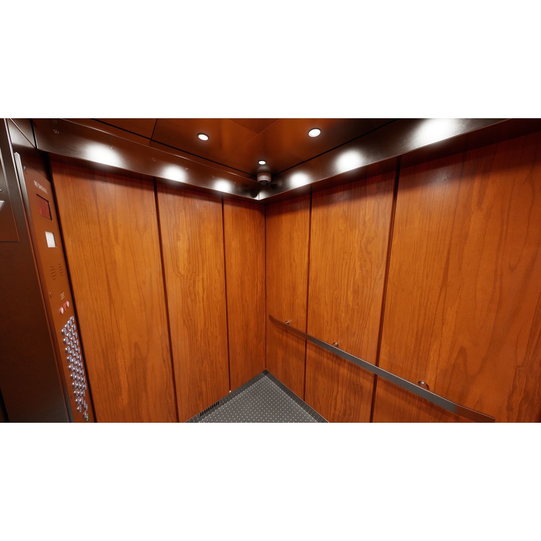 Elevator Cab Interior 3D Model – Low Poly PBR Game Asset, FBX - View 5