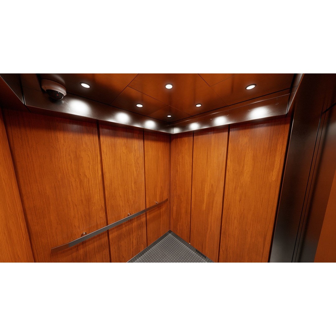 Elevator Cab Interior 3D Model – Low Poly PBR Game Asset, FBX - View 6