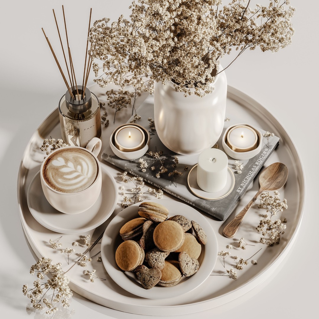 Decorative Set 137 3D Model – Contemporary Design, PBR Textures, OBJ - View 6
