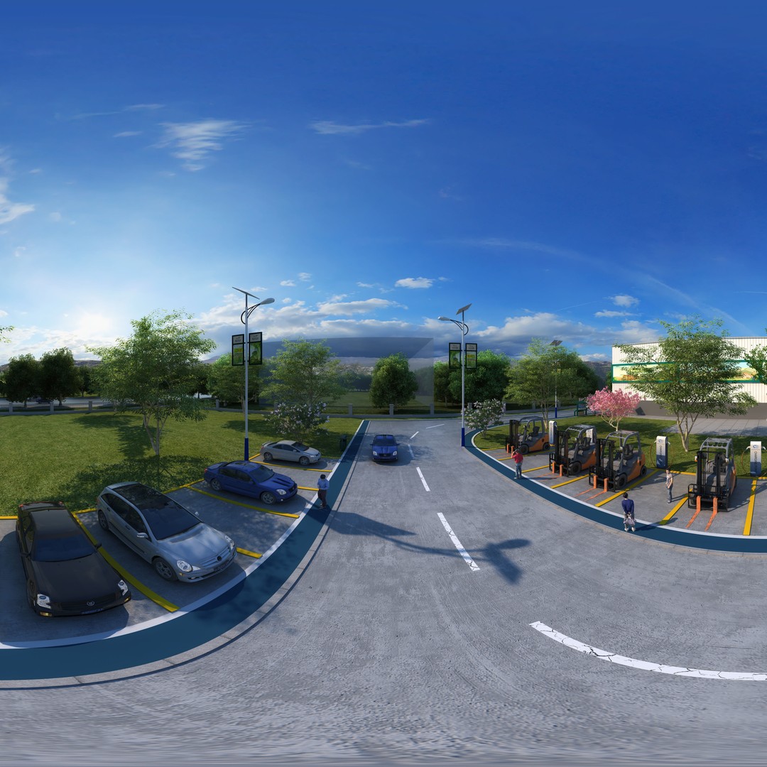 Industrial Factory 3D Model – Modern Exterior Design, FBX - View 10