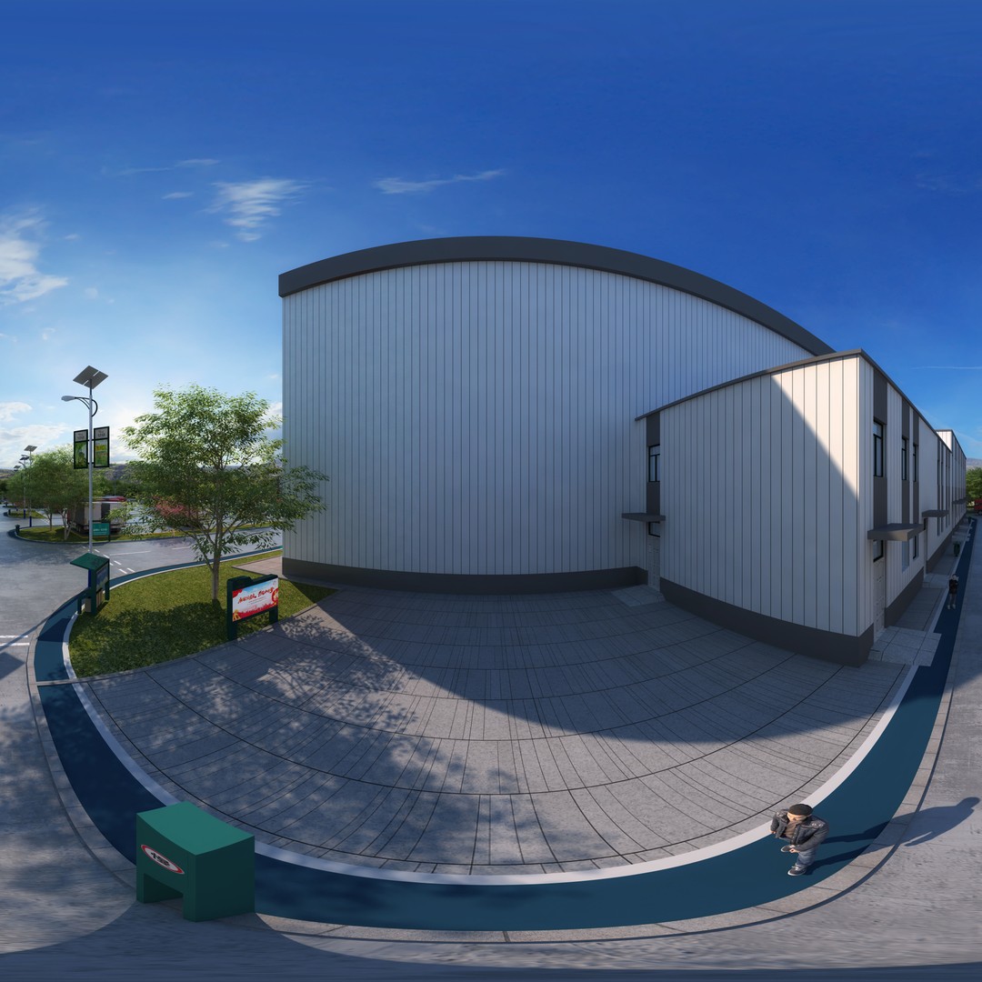 Industrial Factory 3D Model – Modern Exterior Design, FBX - View 6