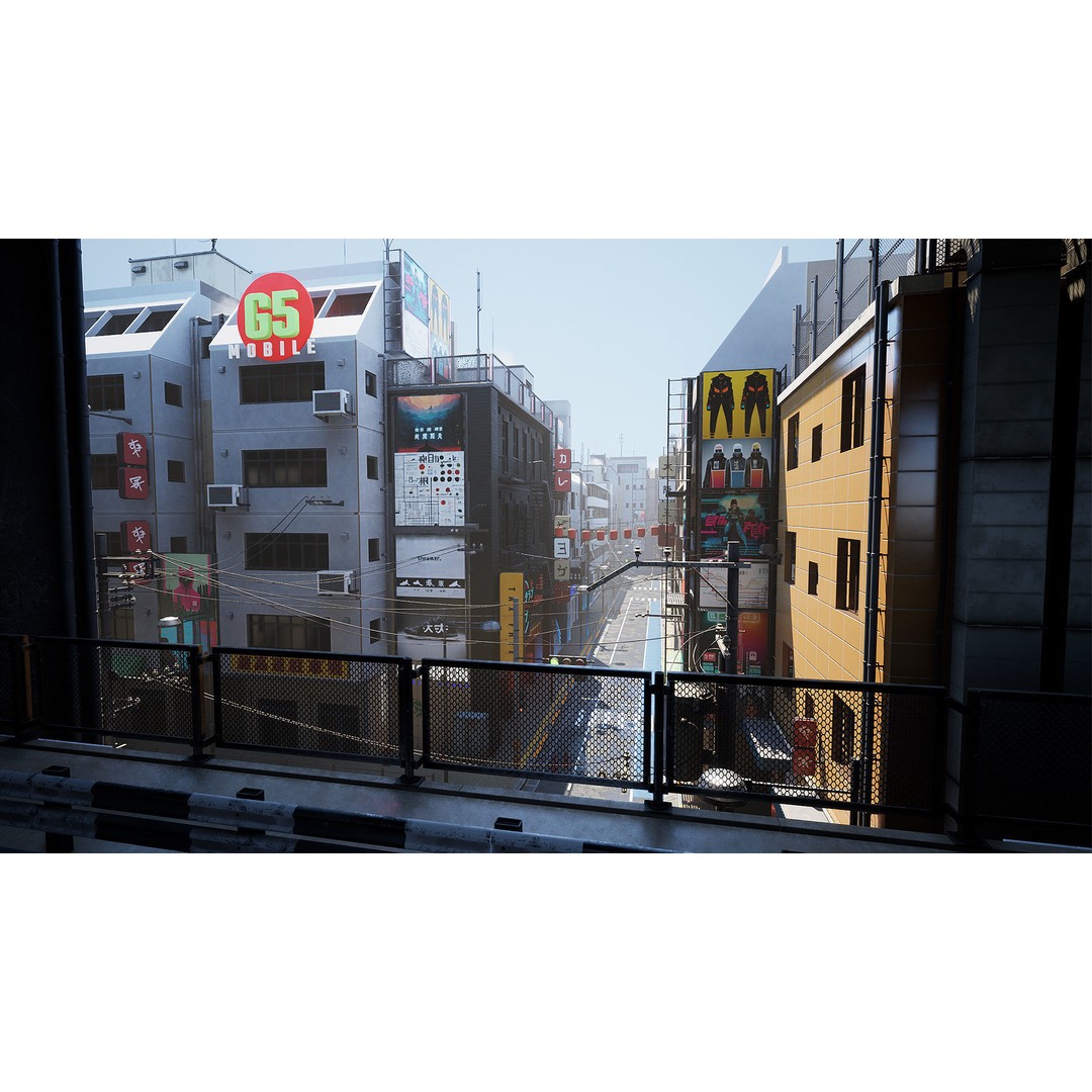 Tokyo Street 3D Model – Low Poly Urban Environment, FBX, PBR