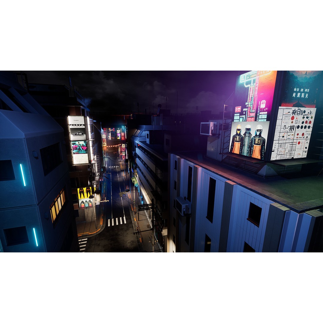 Tokyo Street 3D Model – Low Poly Urban Environment, FBX, PBR - View 13