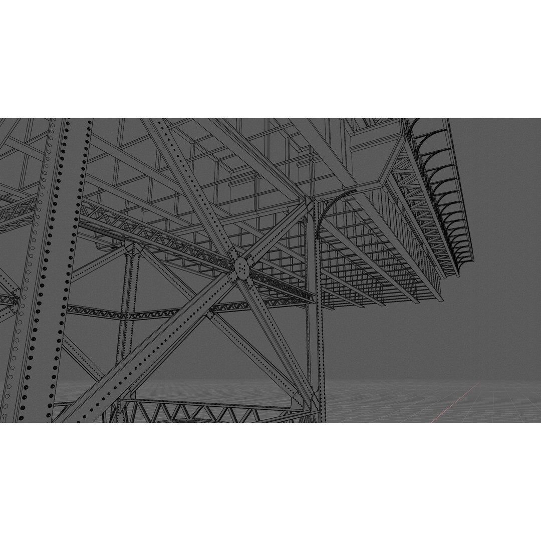 Modular Steel Bridge 3D Model – Game Ready, Blender, FBX Formats