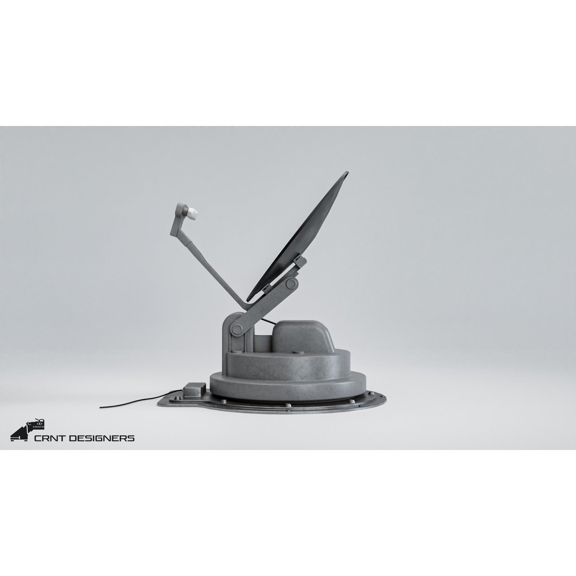 Satellite Dish Antenna - Low-Poly Game-Ready 3D Model - View 11