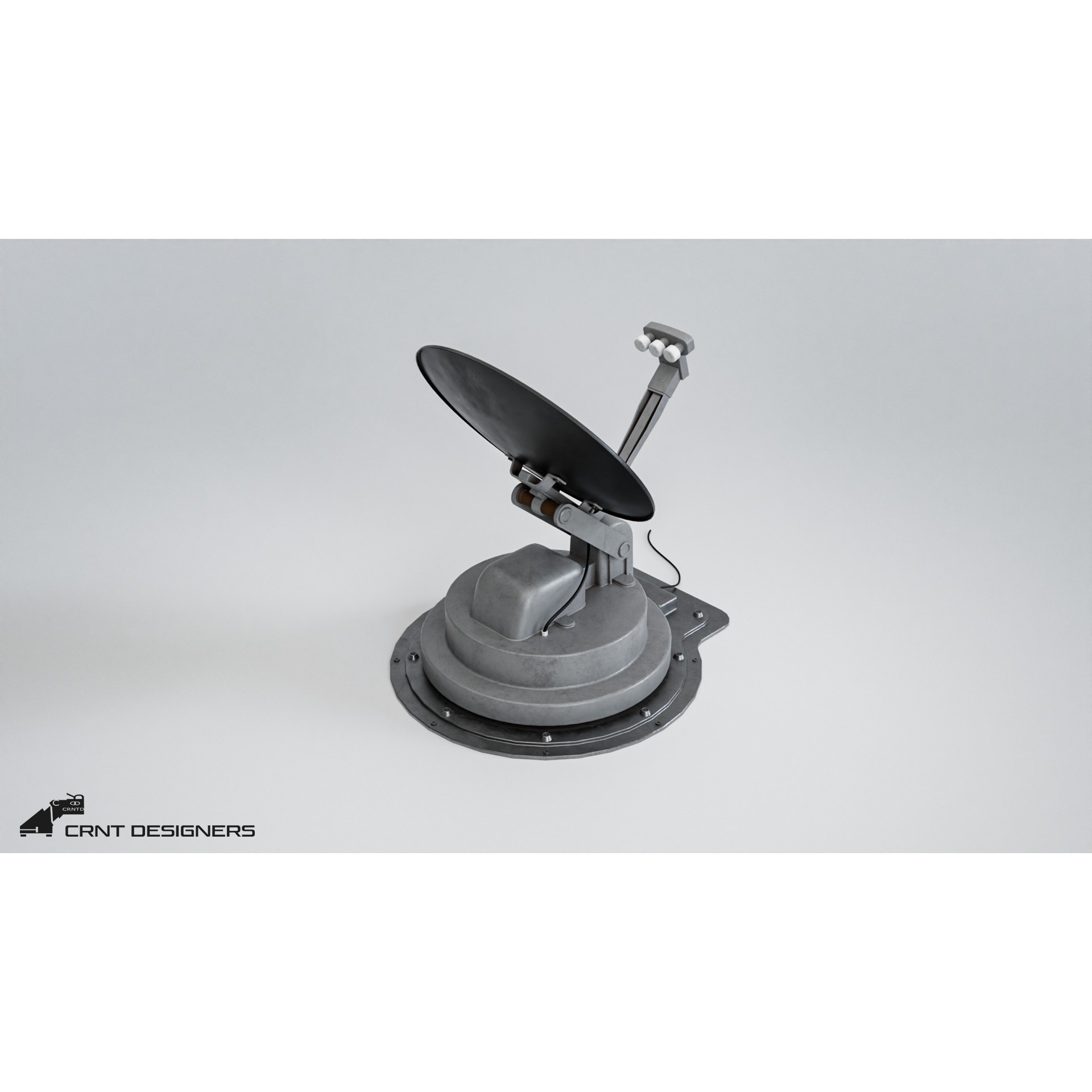 Satellite Dish Antenna - Low-Poly Game-Ready 3D Model - View 16