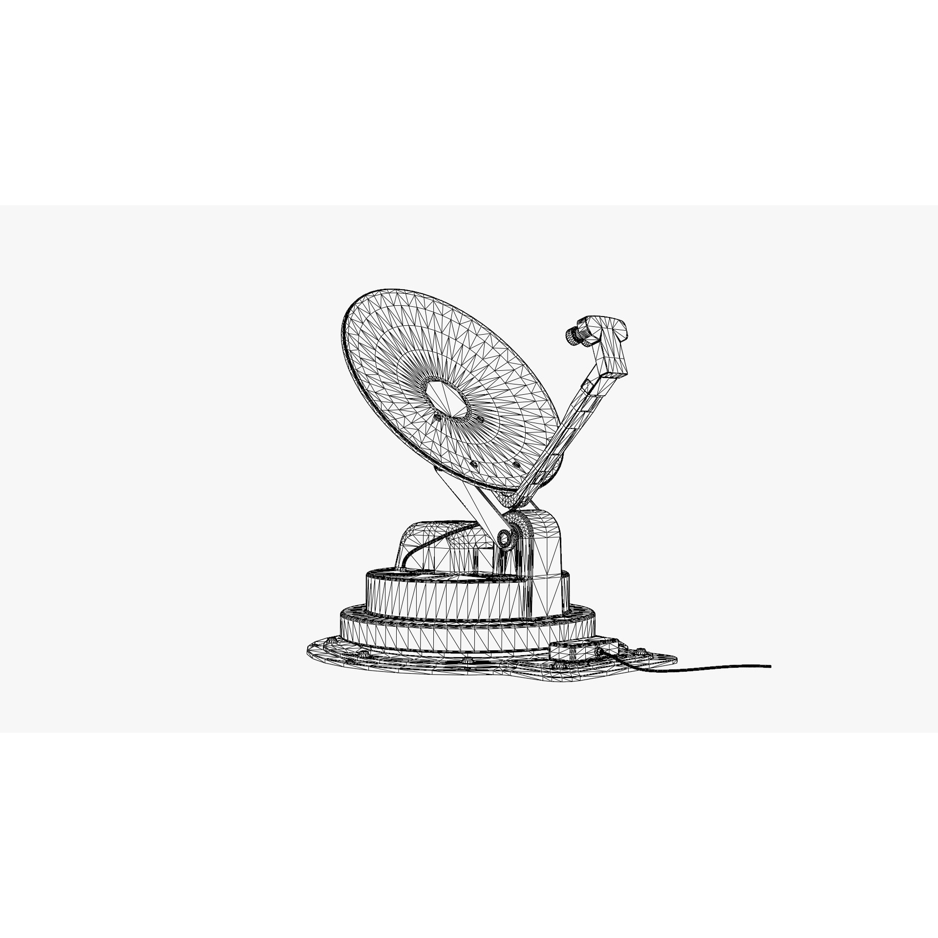 Satellite Dish Antenna - Low-Poly Game-Ready 3D Model - View 6