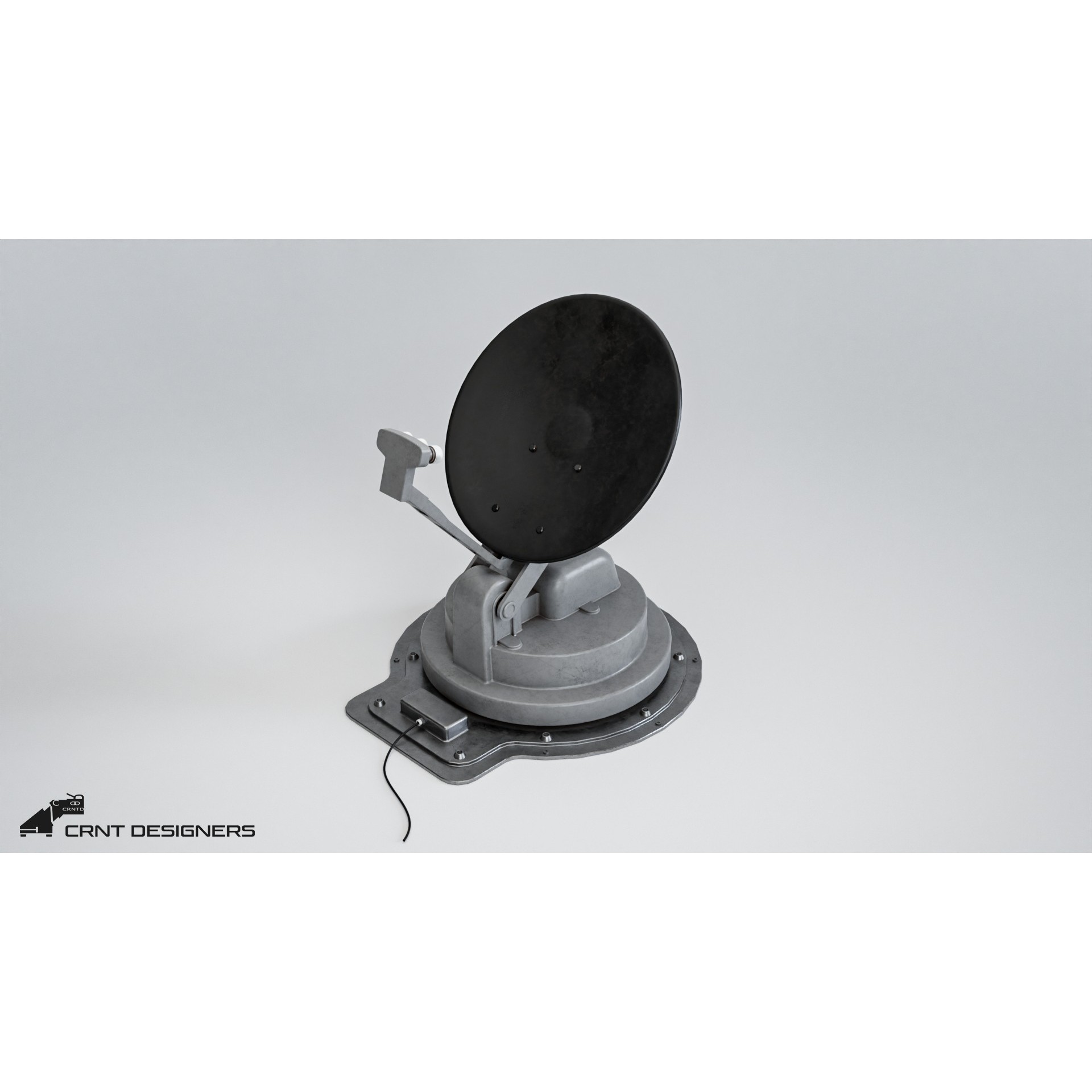 Satellite Dish Antenna - Low-Poly Game-Ready 3D Model - View 9
