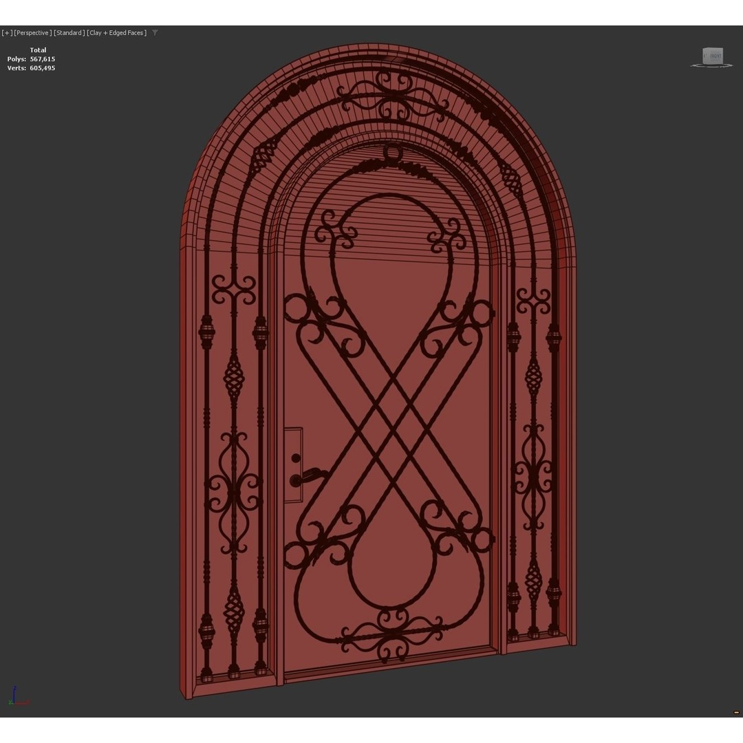 Forged Iron Gate 3D Model – PBR Textures, 4k Resolution, FBX - View 11