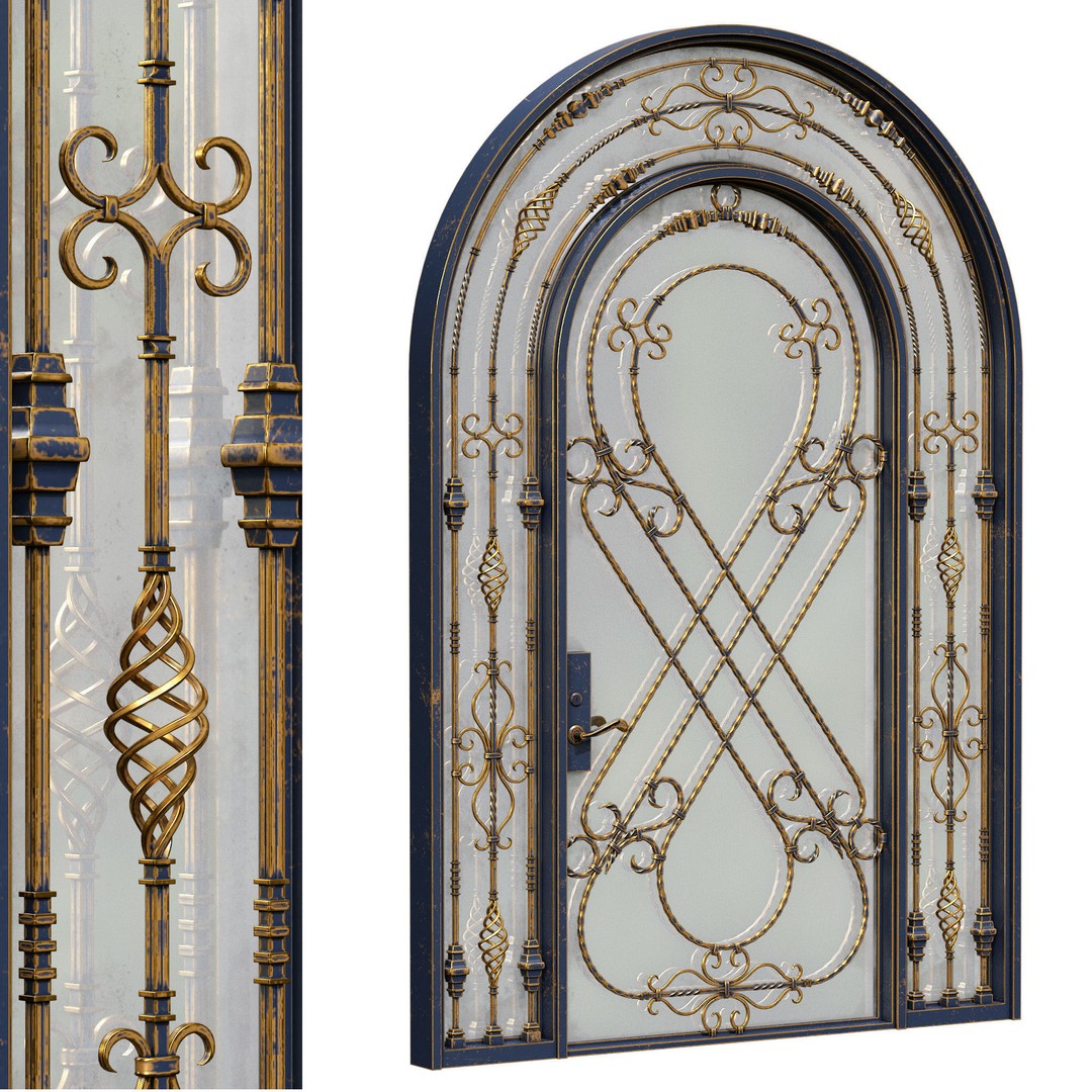Forged Iron Gate 3D Model – PBR Textures, 4k Resolution, FBX - View 6