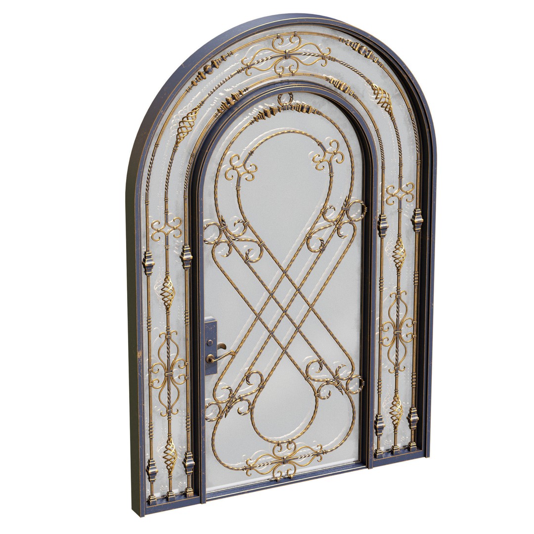 Forged Iron Gate 3D Model – PBR Textures, 4k Resolution, FBX - View 7